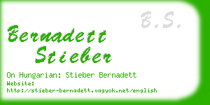 bernadett stieber business card